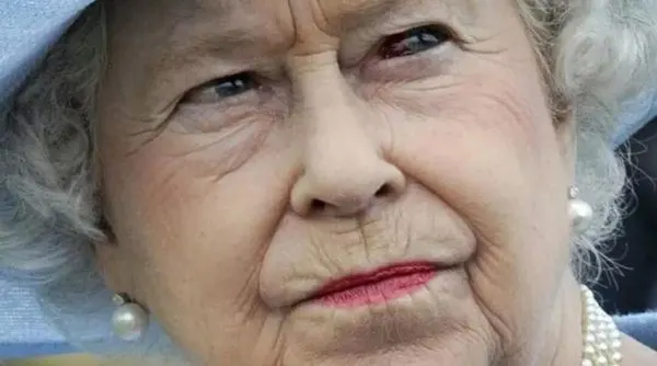 女王「左眼瞳孔」出現異狀。（圖／翻攝自推特）