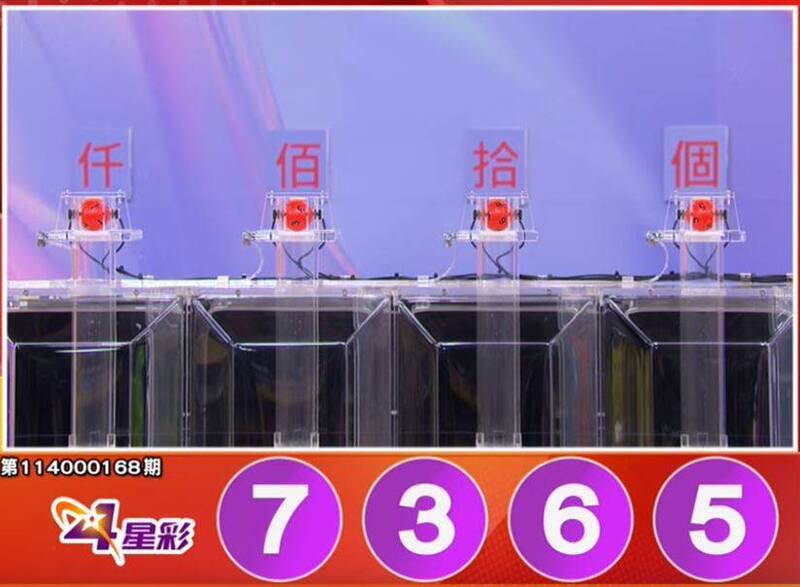 4星彩开奖号码。(撷取自三立iNEWS《全民i彩券》) 4星彩开奖号码。(撷取自三立iNEWS《全民i彩券》)