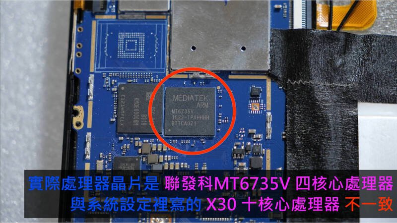 CPU不同(拆机看实际规格)。(刑事局提供) CPU不同(拆机看实际规格)。(刑事局提供)