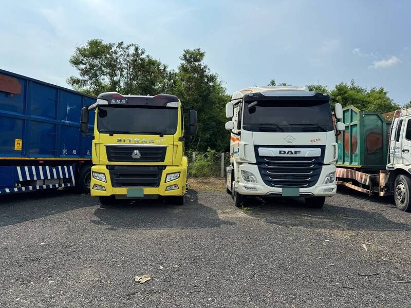 行政执行台南分署将于8月5日法拍检方扣押的大型联结车。(行政执行台南分署提供) 行政执行台南分署将于8月5日法拍检方扣押的大型联结车。(行政执行台南分署提供)
