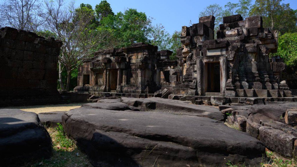泰国柬埔寨边境争议地区塔门通寺（Prasat Ta Muen Thom）。路透社