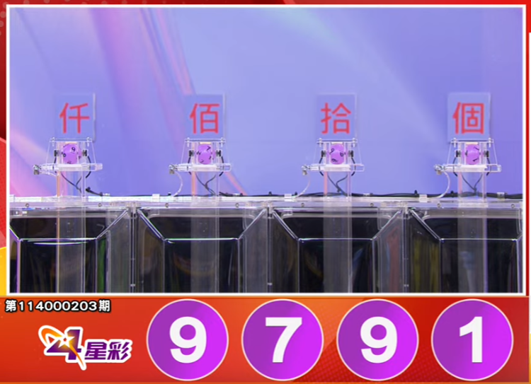 4星彩开奖号码。(撷取自三立iNEWS《全民i彩券》) 4星彩开奖号码。(撷取自三立iNEWS《全民i彩券》)