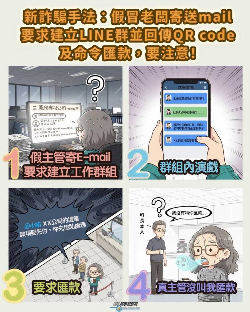 警方宣导图。（记者姚岳宏翻摄）