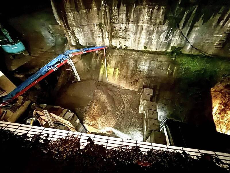 新北市养工处表示，后续将找专业技师公会检查，修缮外墙，要求厂商检讨施工方式。（新北市议员黄心华提供）