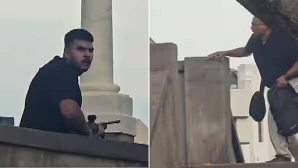 澳洲雪梨邦代海滩枪击案凶嫌，分别是50岁的父亲阿克拉姆（右）与24岁的儿子纳维德（左）。阿克拉姆（Sajid Akram）原籍为印度，但他的印度家人表示，对他的激进思想、相关活动，以及他何以走上激进化的情况，完全不知情。（图取自X平台）