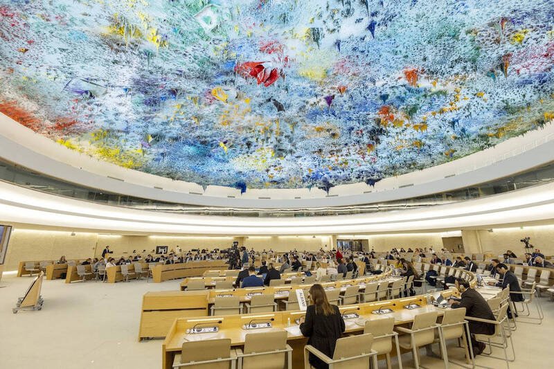 图为联合国人权理事会在日内瓦开会情形。(路透社档案照) 图为联合国人权理事会在日内瓦开会情形。(路透社档案照)