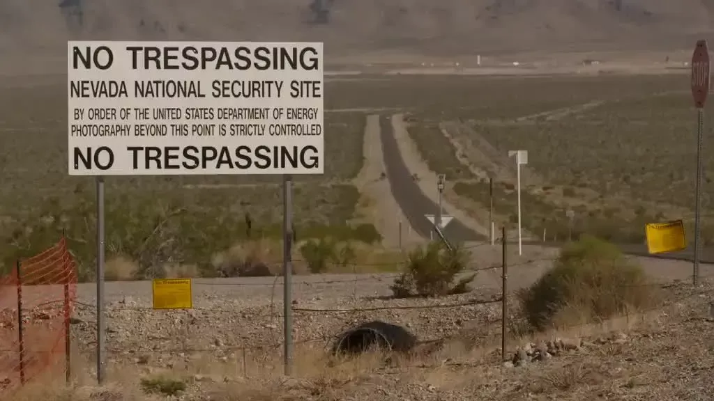 该试验区边界上的标牌