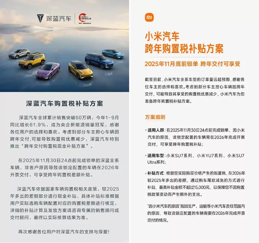 购置税退坡前夜:车企补贴上亿疯抢订单