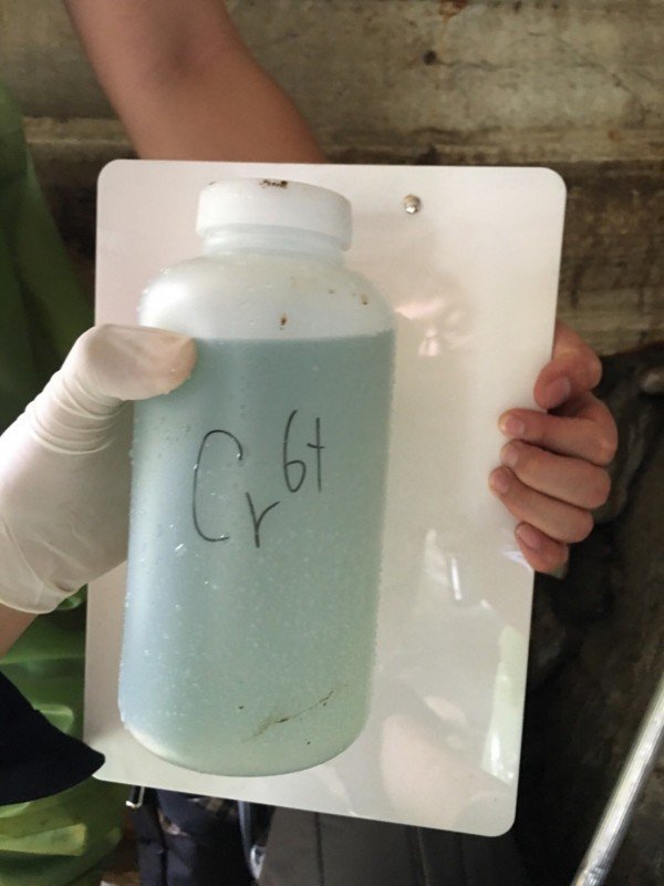 废水的重金属「镍」、「总铬」及「六价铬」都超过标准。（记者张瑞桢翻摄）