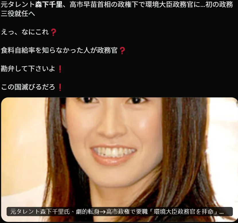 日本写真女星成内阁政务官，性感照片全网刷屏