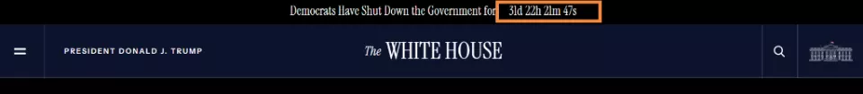 美国政府关门时长逼近历史纪录,特朗普误判民主党决心