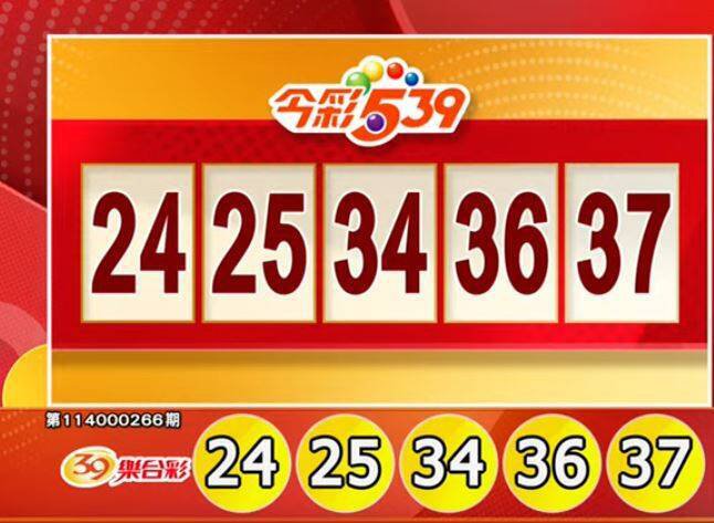 今彩539、39乐合彩开奖号码。（撷取自三立iNEWS《全民i彩券》）