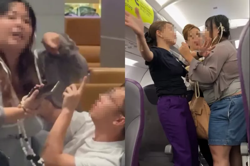 香港情侣大闹机场!男指女“劈腿” 女指男“叫鸡” 空姐遭推倒仍暖心安慰