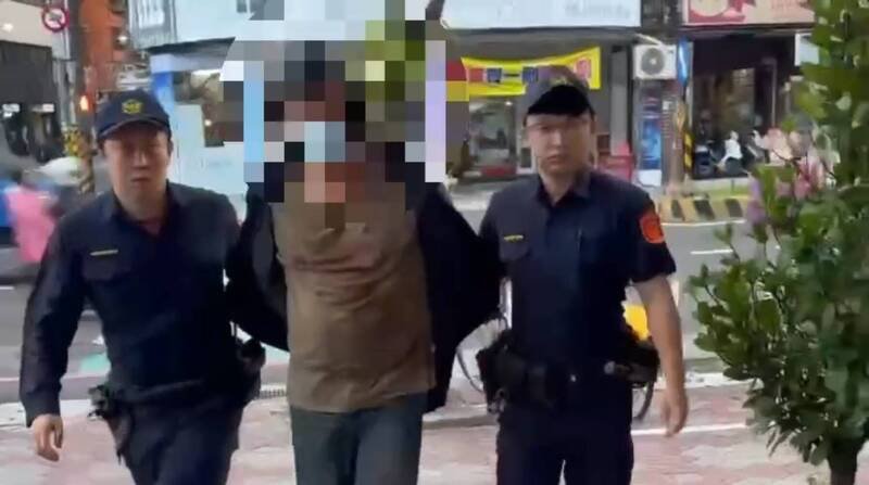 陈男被警方逮捕法办。（记者徐圣伦翻摄）