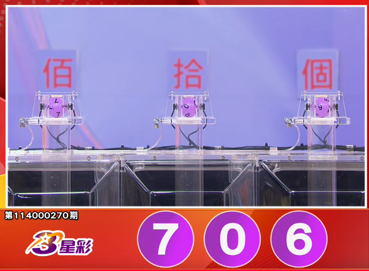 3星彩开奖号码。（撷取自三立iNEWS《全民i彩券》）