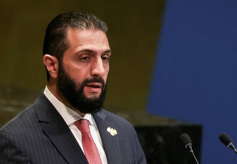 夏拉（Ahmed al-Sharaa）成为自1946年叙利亚独立以来，该国首位正式访问美国的国家元首。（路透资料照）