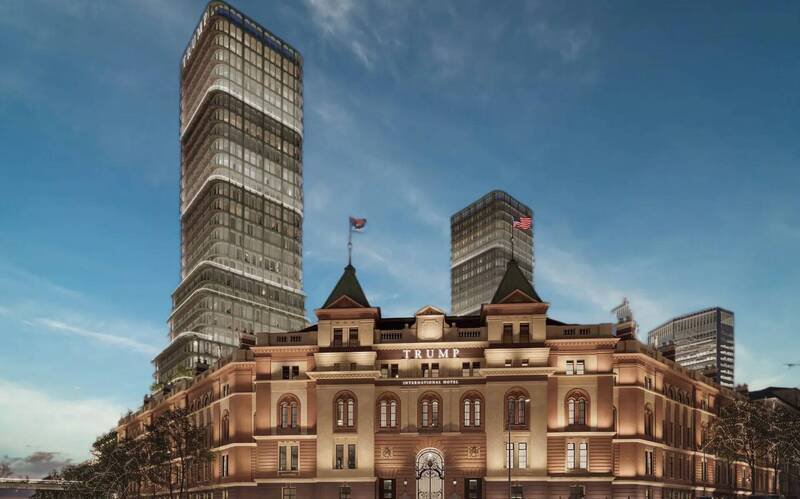 由川普女婿库希纳主导的投资公司所公布的「贝尔格勒川普大楼」开发案概念图。（图：Studio Genesis）