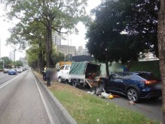 台中休旅车猛撞「环保局车队」！3人送医 现场画面曝光