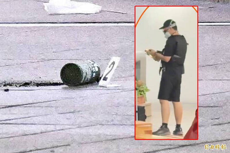 警方查出张文早在今年1月就于「露天」网购24枚烟雾弹。（本报合成照）