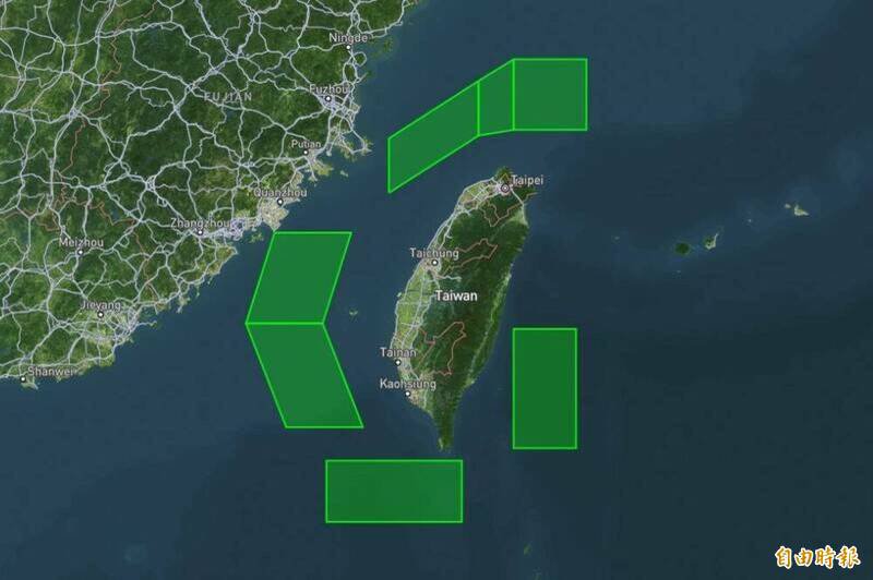 中国围台军演，日本《读卖新闻》痛斥这是不合理威胁区域稳定。（本报统整、制图）