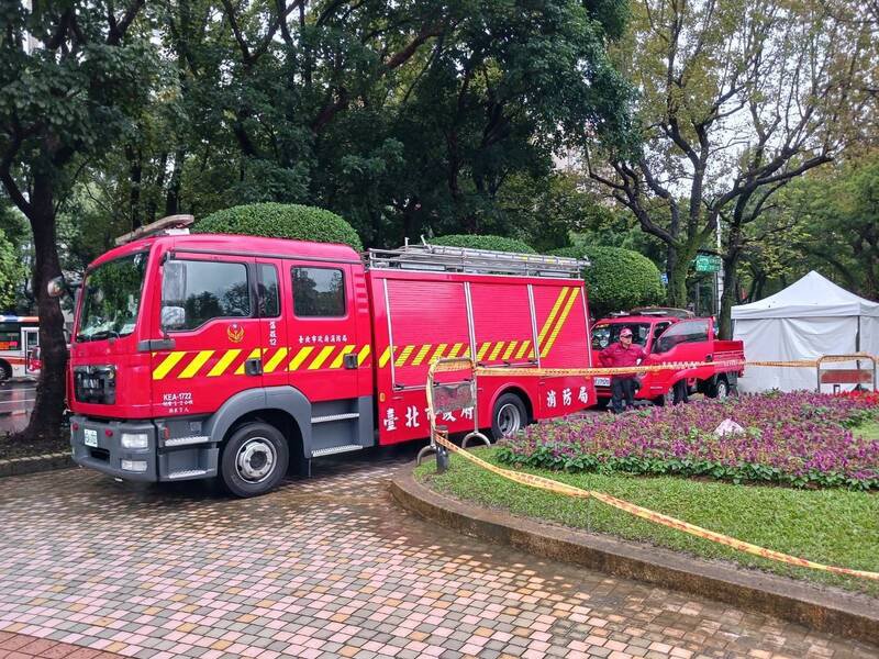 北市消防局首度启动「立体安全防护网」全面升级维安。（记者姚岳宏翻摄）