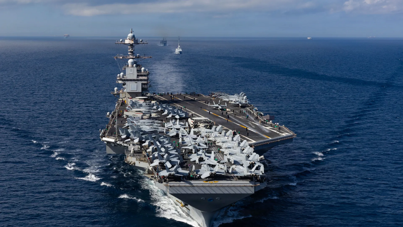 美国海军最新锐的核动力航空母舰「福特号」已经派往中东地区，最快将于本周末抵达。（取自美国海军官网）