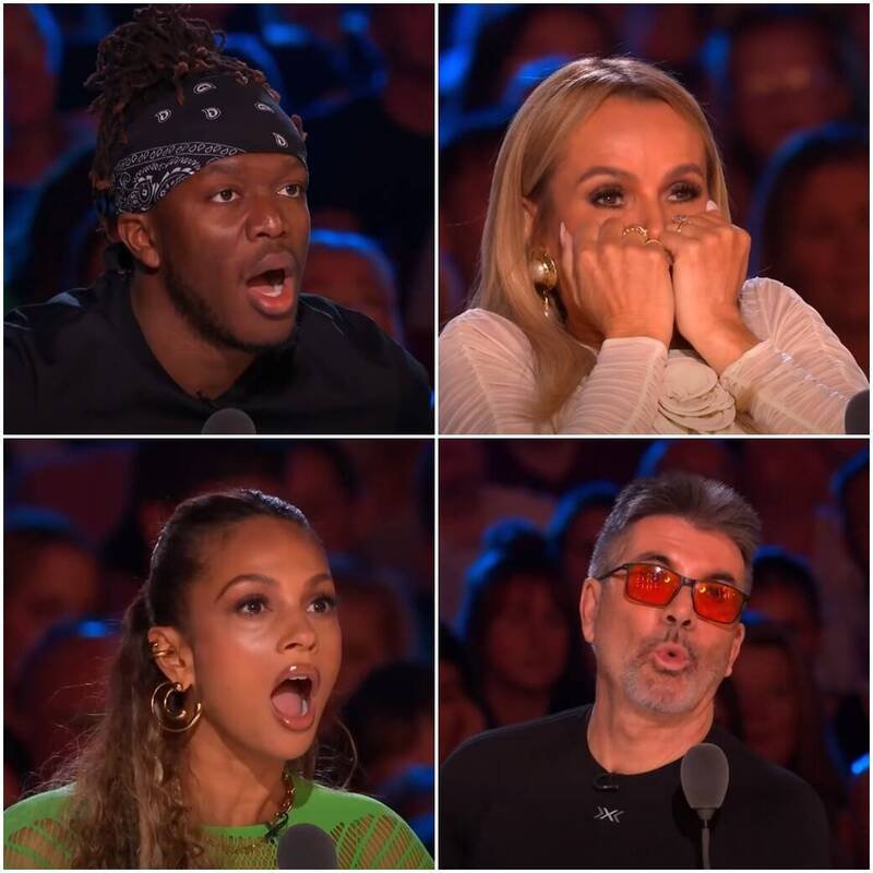 4位评审观赏杨立微表演时惊掉下巴，一度为杨立微捏了把冷汗。（图翻摄自脸书粉专：杨立微 Liwei）