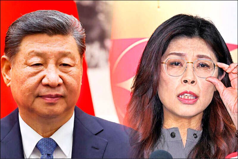 国民党主席郑丽文与中国国家主席习近平在北京会面。（路透资料照、本报合成）