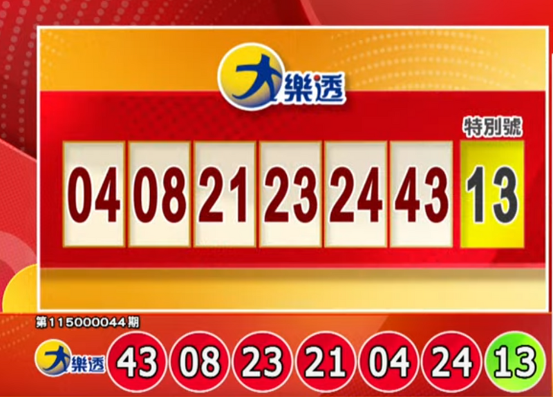 大乐透、49乐合彩开奖号码。（撷取自三立iNEWS《全民i彩券》）